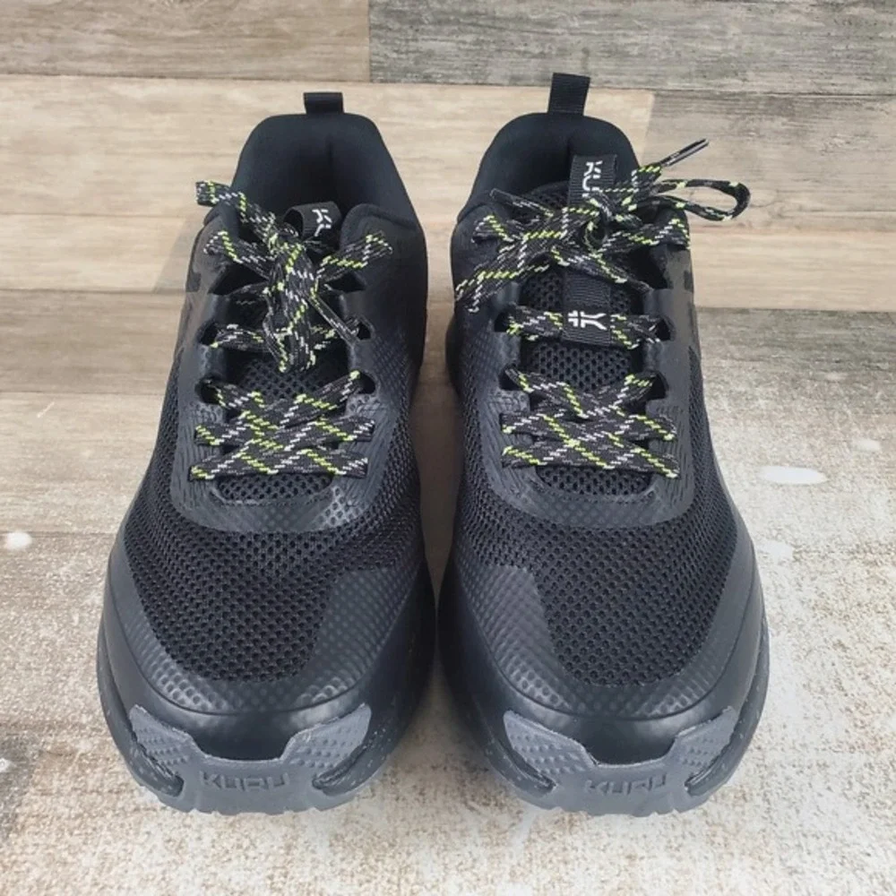 KURU ATOM Mens Shoes Sz 8 M Running Athletic‎ Jet Black Mesh Lace Up Sneakers